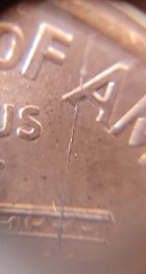 1994 P Lincoln Memorial Penny Cent Long Die Break Crack Reverse Column To Rim  - Image 1 of 4