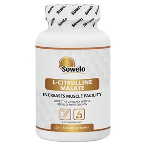 Malate de L-citrulline 1000 mg - Comprimés - Pompe musculaire, performance sexuelle - Sowelo - Photo 1/10