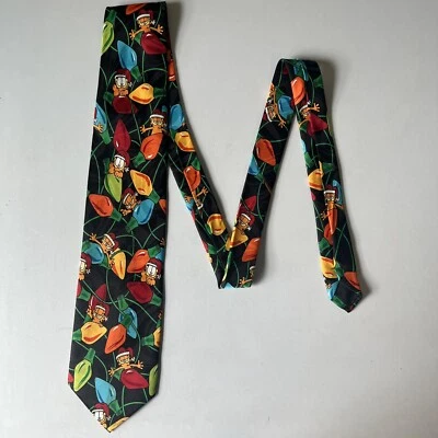 Garfield Neck Tie Christmas Lights 56" Paws Addiction Vintage 90s - Image 1 of 3