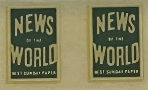 2 X MODEL BUS WATERSLIDE TRANSFERS 1/76th  ‘NEWS of the WORLD’. - Picture 1 of 1