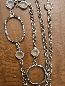 Banana Republic Clear Crystal Look Goldtone Gy2 - Picture 1 of 6