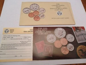 1990 Mint Set Envelope ONLY *NO COINS*  **FREE SHIPPING** - Picture 1 of 3