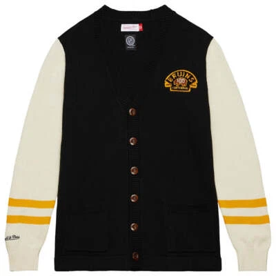 Mens Mitchell & Ness NHL 100TH ANNIVERSARY CARDIGAN SWEATER BRUINS - Image 1 of 3