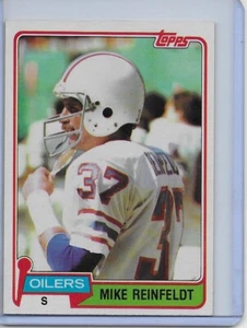 1981 TOPPS #491 MIKE REINFELDT HOUSTON OILERS - Picture 1 of 2