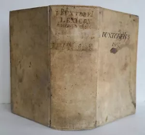 1710 LEXICON HEBRAICUM & CHALDAICUM by BUXTORF ANTIQUE VELLUM BINDING - Imagen 1 de 11
