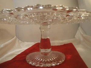 G I IMPERIAL 13 1/2" FOOTED CAKE PLATE 5" TALL 5 1/2" base - Picture 1 of 11