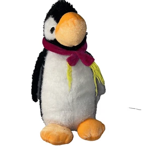 Pinguin Kuscheltier schwarz weiß orange 10 Zoll groß weich kuschelig Wulian Shandong - Bild 1 von 5