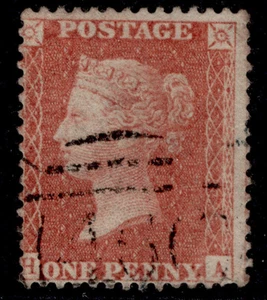 GB QV SG37, 1d rojo-marrón PAPEL BLANCO LC14, USADO BIEN. Cat £375. HA - Imagen 1 de 1