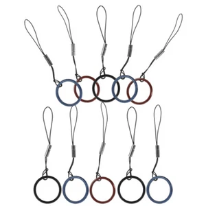 10 Pcs Phone Case Ring Buckle Cell Lanyard Mobile Short Strap Finger Tether - Photo 1 sur 12