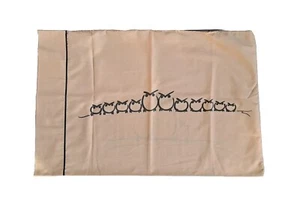 Owl Pillowcase Family Vintage Mid Century Unique Rare Standard Size - Picture 1 of 3