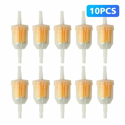 10X Universal Petrol Inline Fuel Filter LARGE Car Part Fit 6 Mm And 8 Mm Pipes - Image 1 of 4