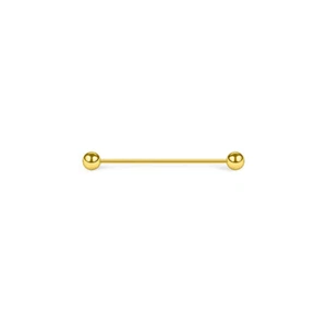 16G Industrial Barbell Anodized Body Piercing Jewelry 38mm Long Gold  - Picture 1 of 3