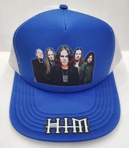 Black Death Gothic Industrial Thrash Farben WhiteHim Blau Trucker verstellbar - Bild 1 von 2