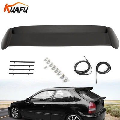 Rear Roof Spoiler Wing Black Painted For Honda Civic 96-00 Hatchback JDM R Style - Image 1 of 4