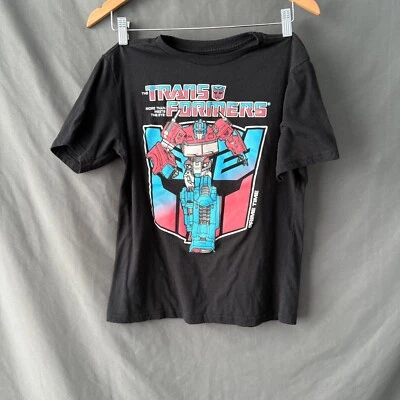 Camiseta Transformers Optimus Prime Juvenil XL 14/16 Negra “Prime Time” Hasbro Foto 1 de 4