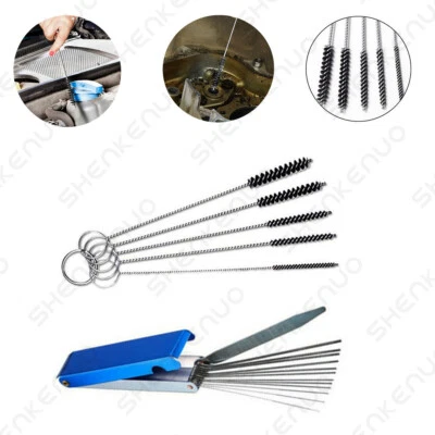 Motorcycle Carburetor Carbon Deposit Jet Cleaning Needles + Brushes For Yamaha - Image 1 of 4