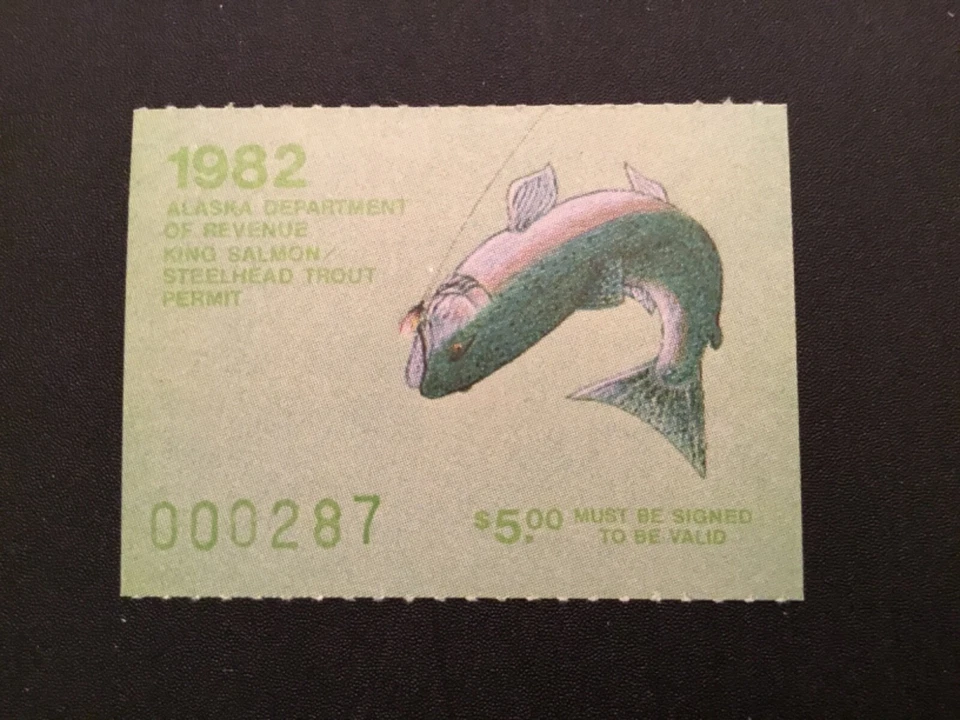 ICOLLECTZONE US Alaska 1982 King Salmon Fishing Stamp  VF NH - Image 1 of 1