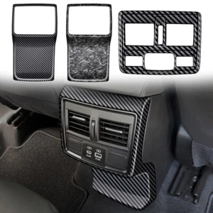 Cubierta de marco de salida de ventilación de aire trasera de fibra de carbono para Subaru Forester 2024 2025 - Imagen 1 de 22
