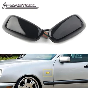 For Mercedes W202 W638 W414  Black Lens Amber LED Turn Signal Side Marker Lights - Picture 1 of 24