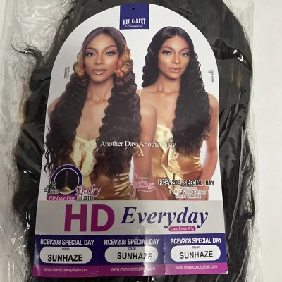 Парик с красной ковровой дорожкой RCEV208 Special Day SUNHAZE 27 дюймов длинный вьющийся HD кружевная деталь детские волосы - Изображение 1 из 4