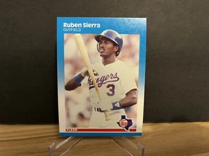 1987 MLB Fleer Ruben Sierra #138 Base Rookie Card - Pulled From Sealed Set - Picture 1 of 1
