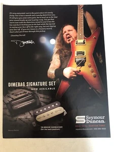 2014 Seymour Duncan Dimebag Darrell Vintage Print Ad Advertisement Pantera pa14 - Picture 1 of 3