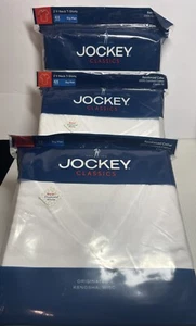 Jockey Classics 4X V Neck T Shirts Qty 6 Diamond White Big Man Sealed Pack 58-60 - Picture 1 of 5