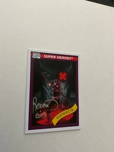2013 Marvel Fleer Retro 1990 AUTO Autograph Hawkeye Renaud Card 8 - Picture 1 of 2