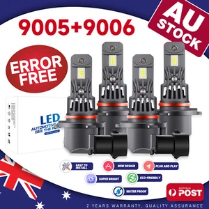 9005(HB3)+9006(HB4) LED Headlight CANbus Globe For Landcruiser 100 1998-2007 - Picture 1 of 16