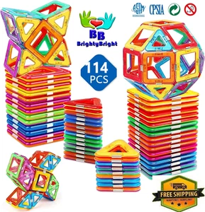 114PCS Learning Tiles Building Blocks Kids Toys Gifts For Boy Girls 3Year and UP - Picture 1 of 20