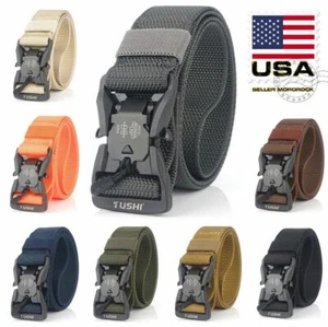 8 Colors Magnetic Tactical Belt Quick Release Buckle Nylon Fashion Adjustable - Picture 1 of 26