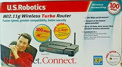 US Robotics USR8054 802.11g Wireless Turbo Router with 100 Mbps - Image 1 of 4