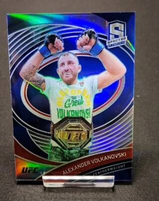 2021 Alexander Volkanovski UFC SPECTRA PRIZM BLUE PARRALLEL REFRACTOR SP # /99 - Image 1 of 2