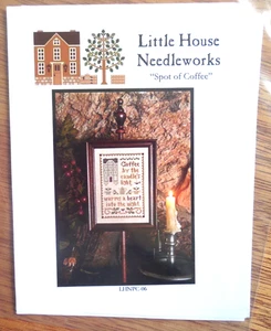NEW Little House Needleworks Cross Stitch Pattern Chart "Spot of Coffee" - Picture 1 of 3