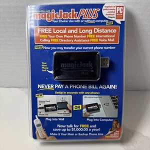 Magic Jack PLUS Bezpłatna lokalna jednostka telefoniczna na duże odległości BRAKUJĄCA SIEĆ ETHERNET - Zdjęcie 1 z 4