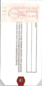 PH2370 Vandenberg Air Force Base CA Meter Label Ford Aerospace Priority 1988 - Picture 1 of 2