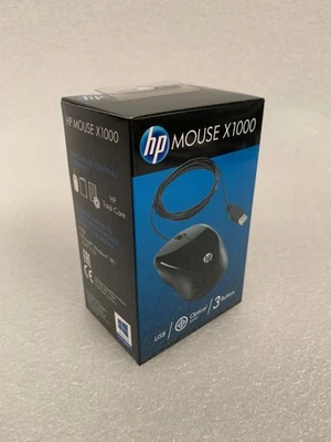 HP Portable Wired Mouse X1000, boxed with instructions - Image 1 of 4
