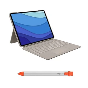 Logitech Combo Touch iPad Pro 12.9-inch (5th, 6th gen - 2021, 2022) Keyboard Cas - Picture 1 of 9