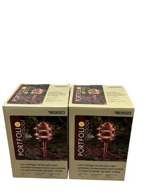 2 Portafolio 11W 12V 3 Niveles Pogota Paisaje Camino Luz Aluminio ANTIGUO COBRE Foto 1 de 4