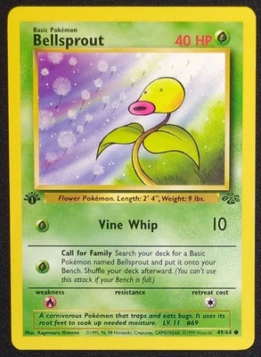 Bellsprout 49/64 1st Edition Jungle Pokemon Card - Image 1 of 2