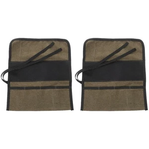 Paquete de 2 bolsas de herramientas enrollables kit de carpintería organizador mecánico bolsa de llave de viaje - Imagen 1 de 12