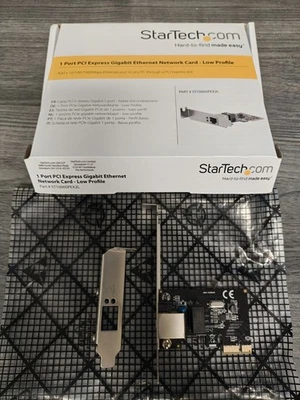 1 Port PCI EXPRESS GIGABIT ETHERNET NETWORK CARD - LOW AND HIGH PROFILE BRACKETS - Image 1 of 4