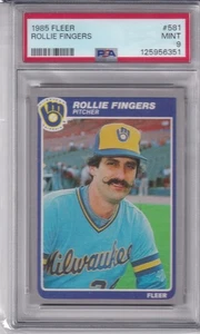 1985 FLEER ROLLIE FINGERS #581 * BREWERS  * MINT PSA 9 - Picture 1 of 1