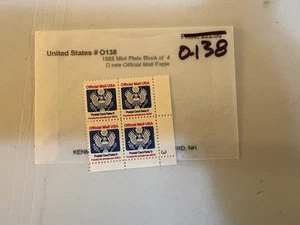 USA Plattenblock - O-138 - Postkarte "D" Tarif - tolles Siegel - Kamm. versand! - Bild 1 von 1