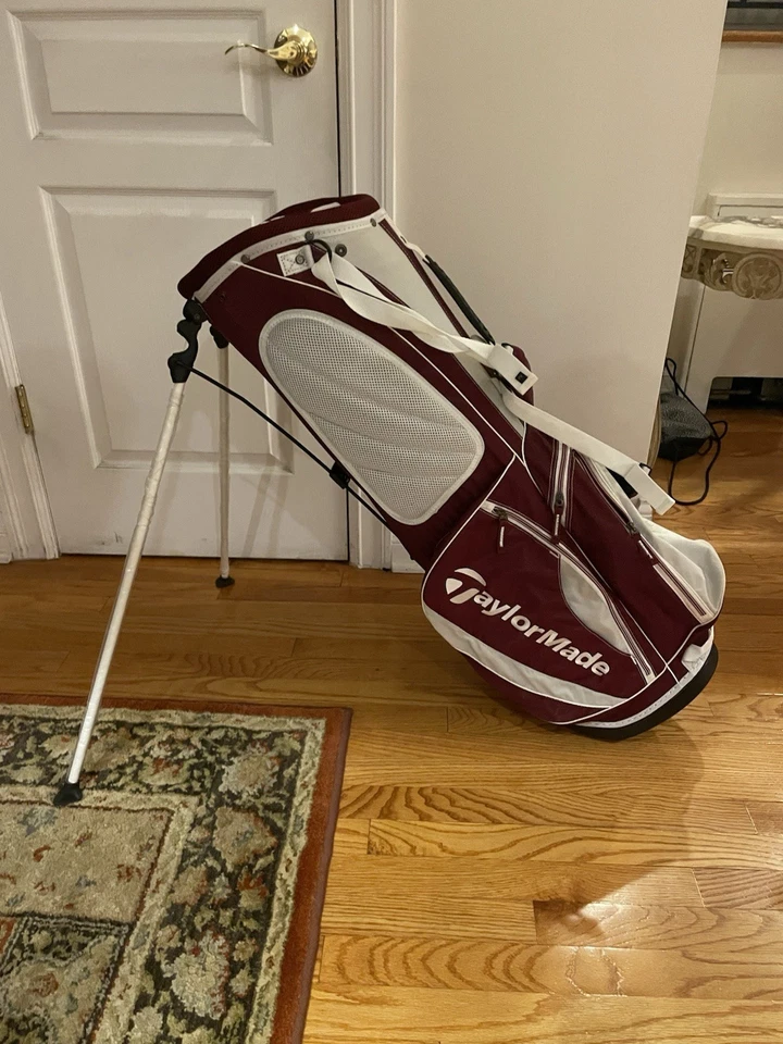 TaylorMade X Dewar’s Six Way Stand Bag Brand New With Tags Burgundy + White - Image 1 of 4