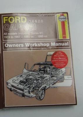 HAYNES 0283 SERVICE REPAIR MANUAL FORD CAPRI II+III 1974-1987 - Image 1 of 3
