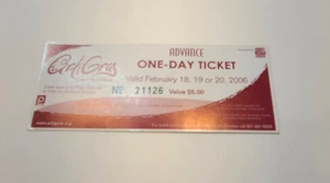 ArtiGras Festival  Palm Beach Garden FL Ticket Stub February 18, 19, or 20, 2006 - Picture 1 of 13