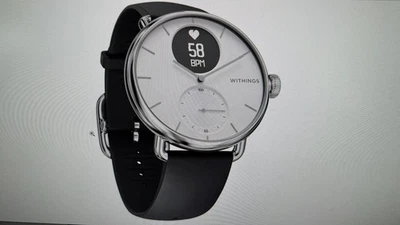 SW-0318 Withings ScanWatch Hybrid Smartwatch ‎38 mm OLED in weiß unsiex B-WARE - Bild 1 von 4