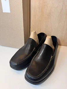 ROCKPORT MENS Shoes LEATHER Slip On BLACK Size UK 9.5w VGC - Picture 1 of 11