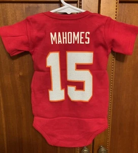 Baby Football Jersey One Piece Chiefs Patrick Mahomes Handcrafted Size 9M - Picture 1 of 2